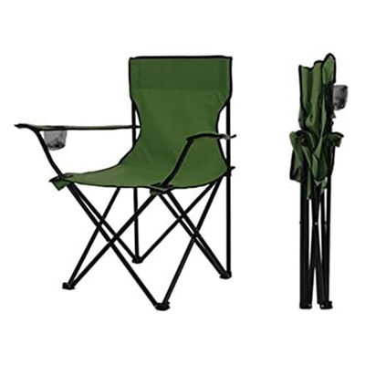 Chaise de camping pliante extérieure portative légère avec sac de rangement pour porte-gobelet