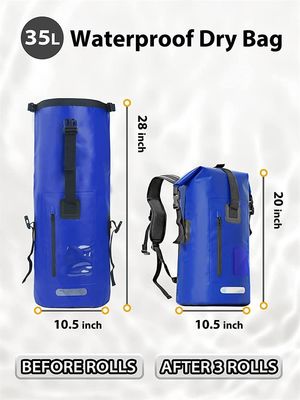 Sac à dos étanche de qualité supérieure 35L pour la navigation de plaisance, le kayak, la randonnée, la pêche, le rafting
