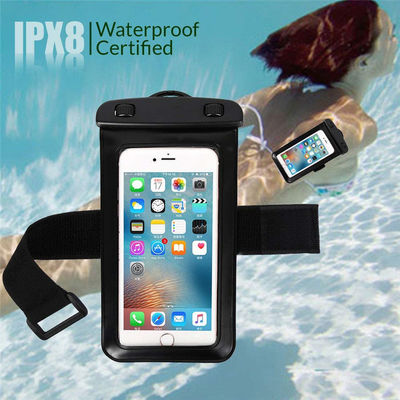 Poche imperméable de téléphone de PVC IPX8 conduisant la natation avec le brassard
