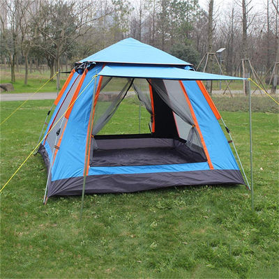 Tente installée instantanée de famille de double couche de camping de protection solaire imperméable dégrossie par quatre de tente
