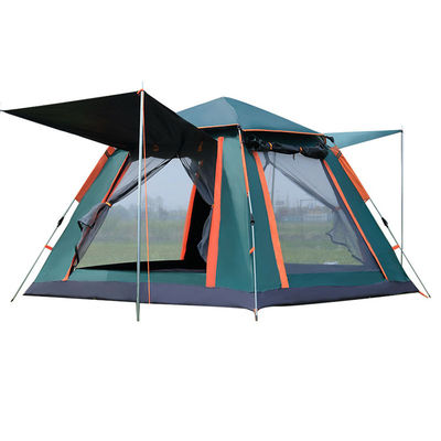 Le camping protégeant du vent de Polonais de fibre de verre sautent la tente 240x240x156cm 3 chambre à coucher de 4 personnes une